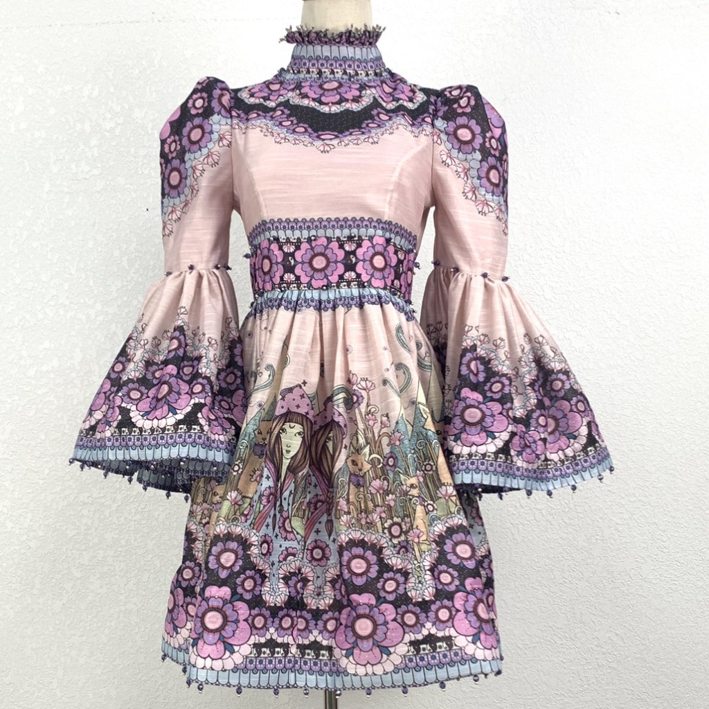 Zimmermann Purple Celestial Bell Dresses Size 2